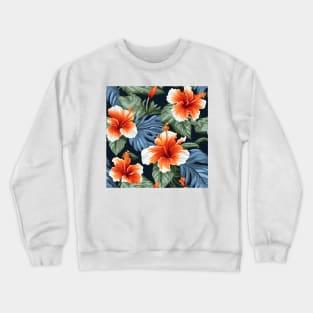 Hibiscus Flowers Pattern 7 Crewneck Sweatshirt